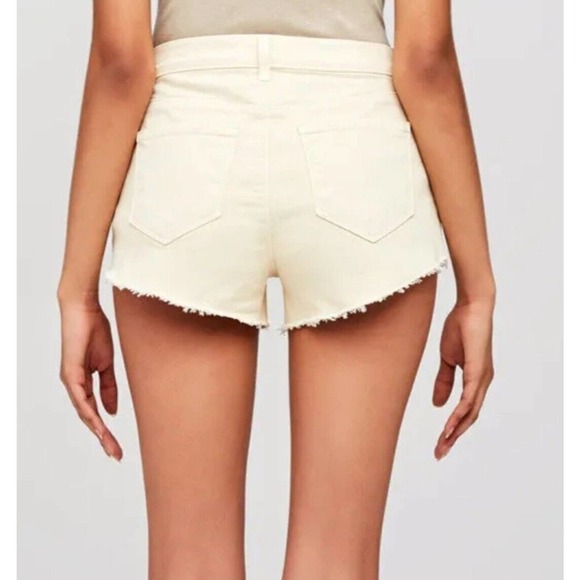L'AGENCE Audrey Mid Rise Shorts Frayed Hem Women's Size 25 NWT Summer - Picture 2 of 9